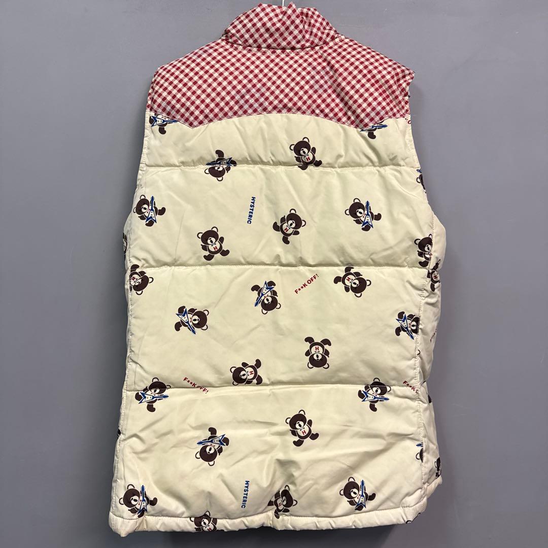 ヒステリックグラマーダウンベスト　クマ柄　ジャケット