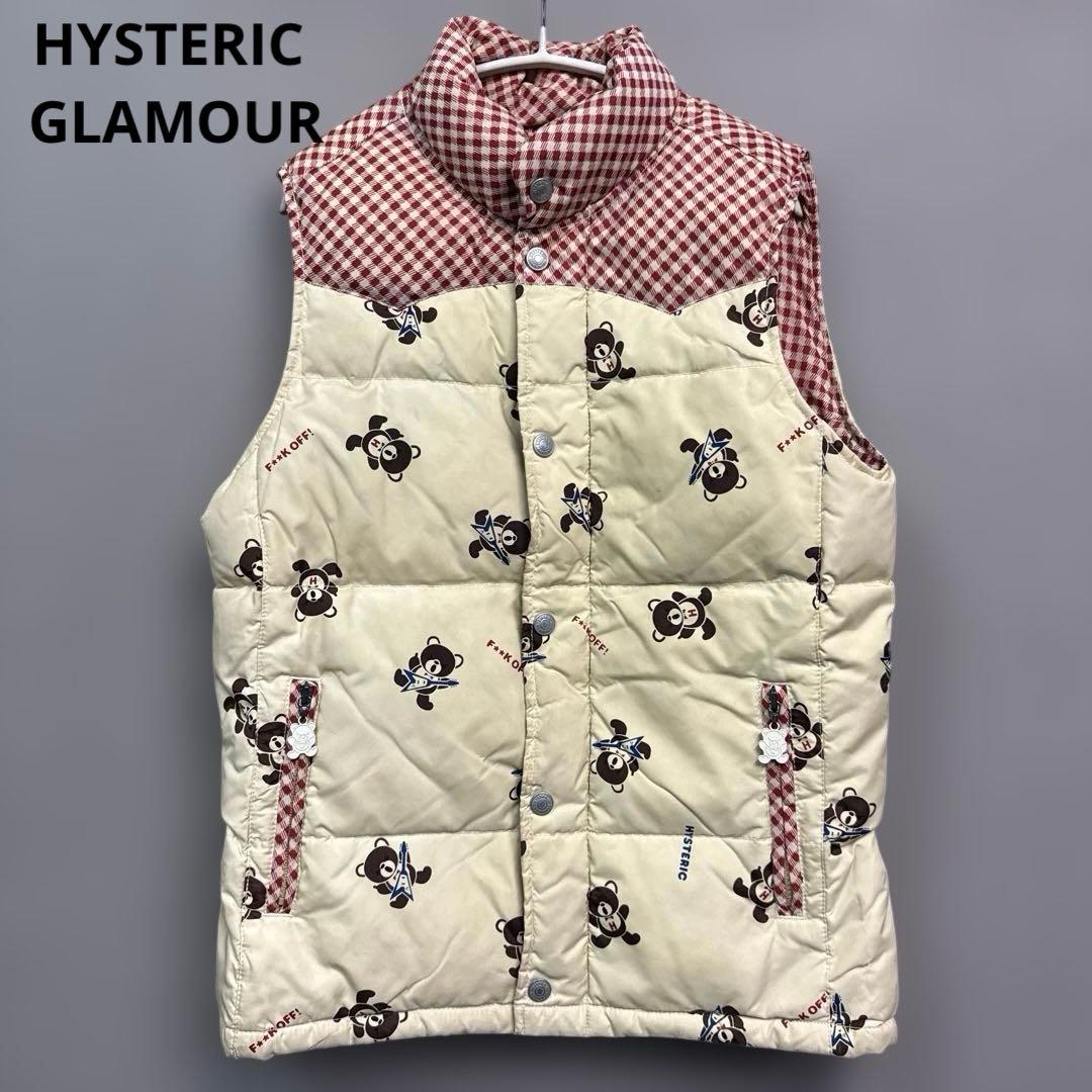ヒステリックグラマーダウンベスト　クマ柄　ジャケット