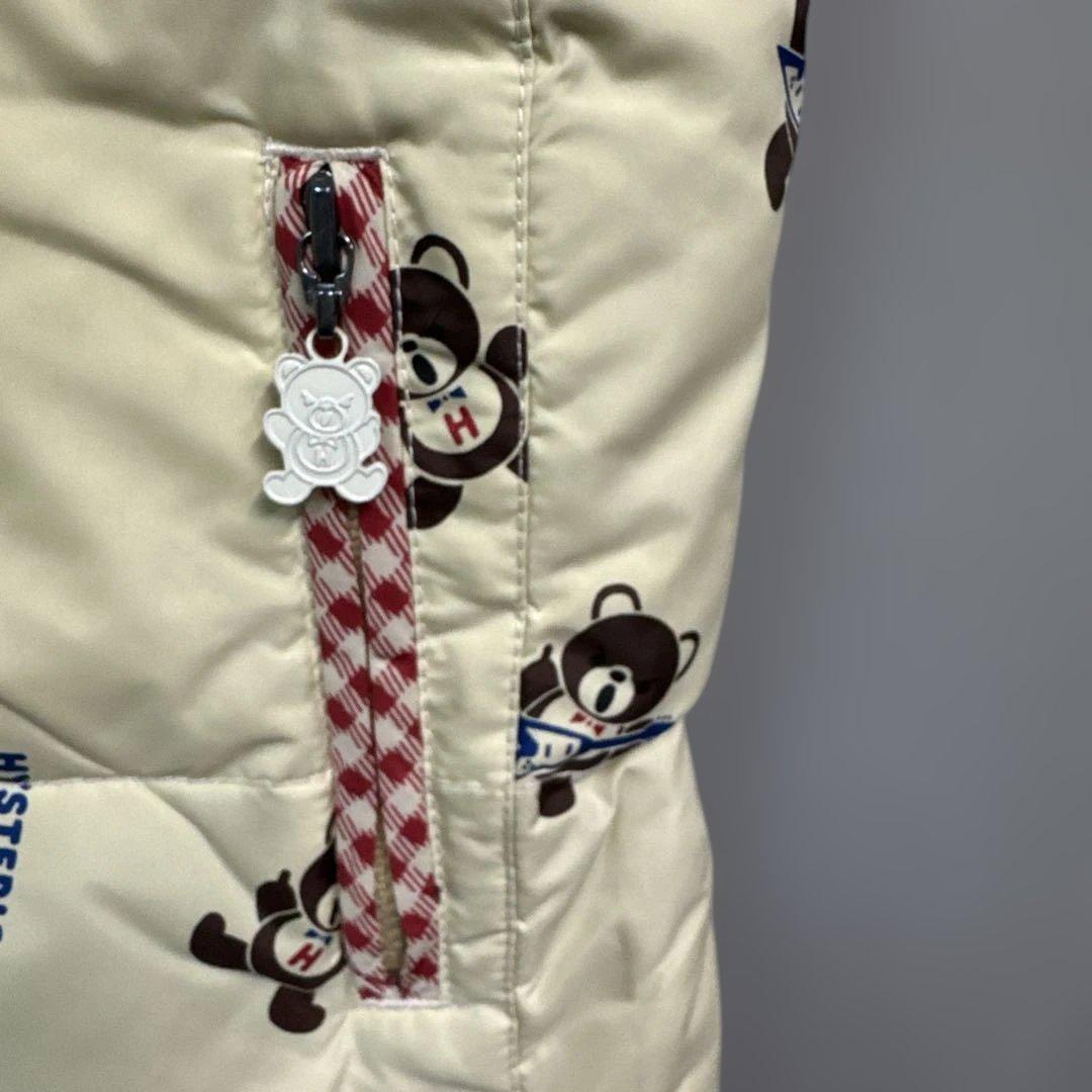 ヒステリックグラマーダウンベスト　クマ柄　ジャケット