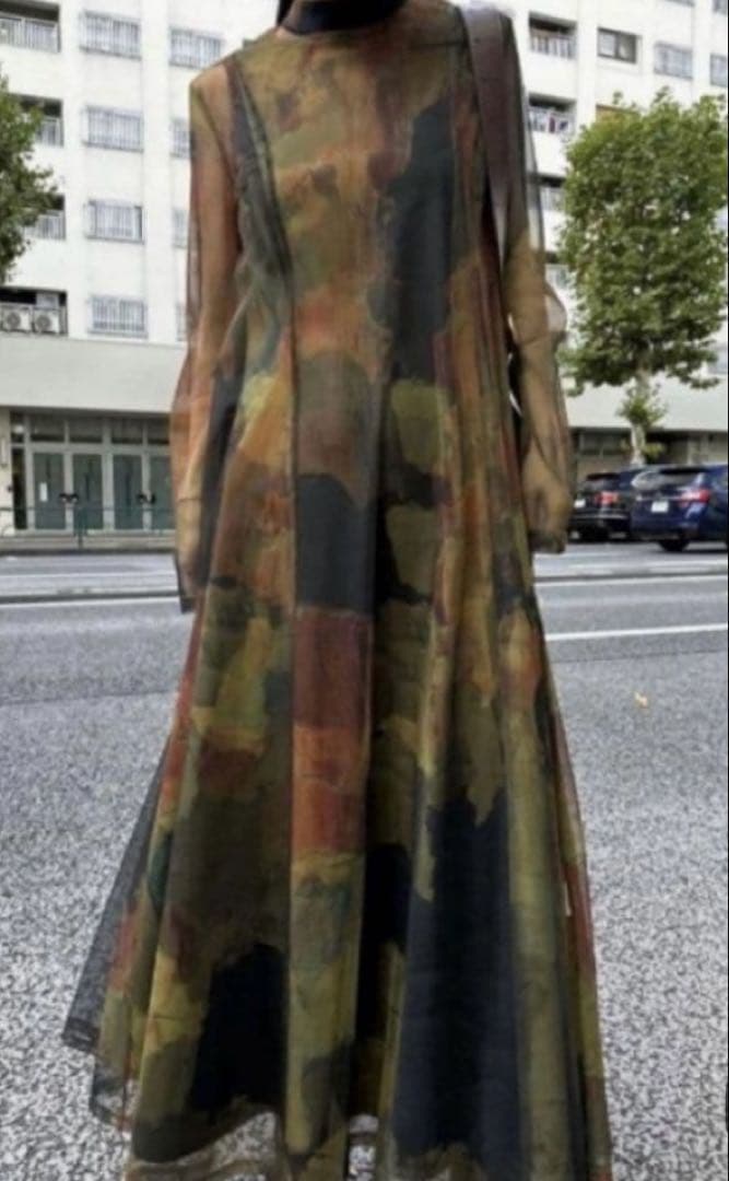 Ameri VINTAGE UND GYPSUM ART DRESS Sサイズ