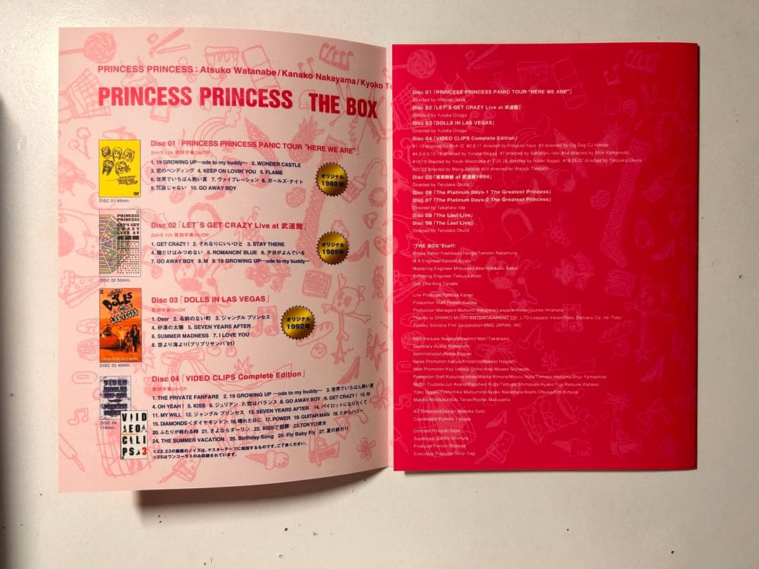 プリンセスプリンセス　DVD BOX
