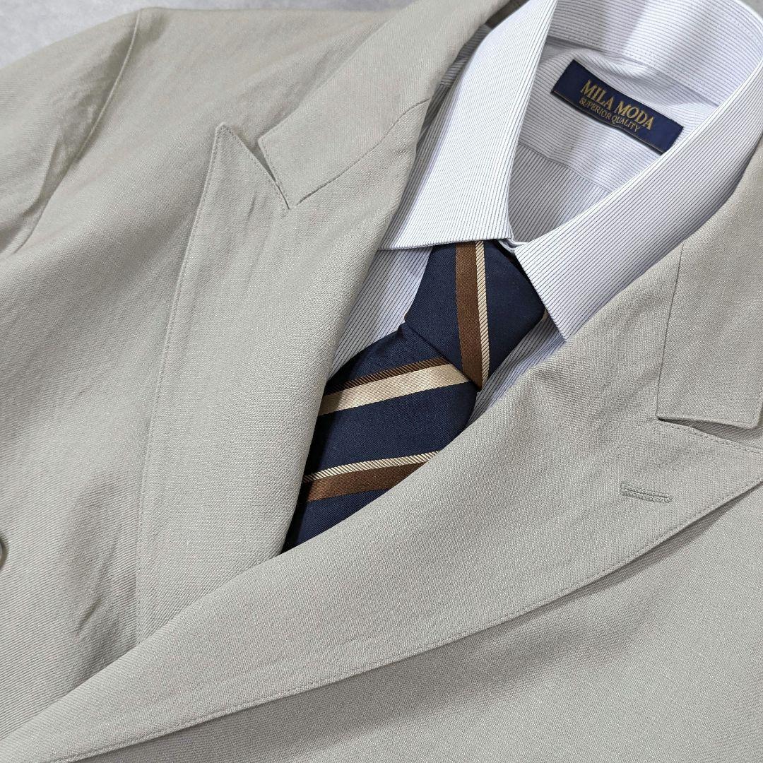 超高級リネン★状態良好◎スティーブンアラン　ダブル　テーラードジャケット　S