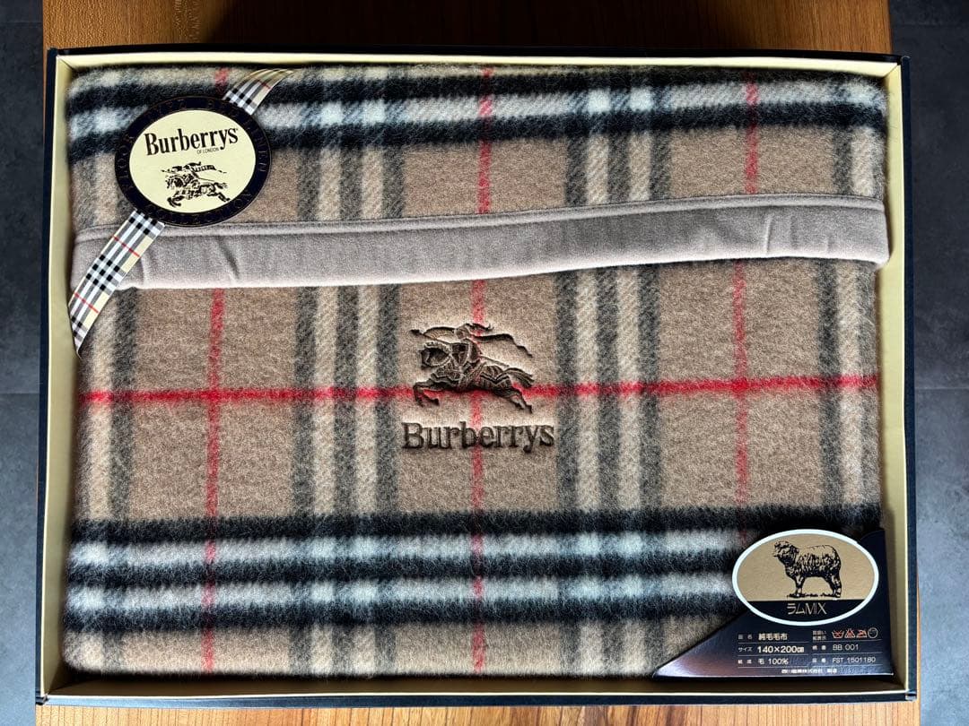 新品Burberrys ブランケット ラムMIX 140x200cm
