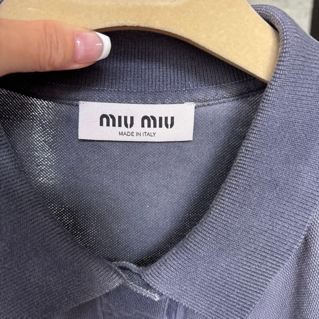 miu miu クロップドポロシャツ