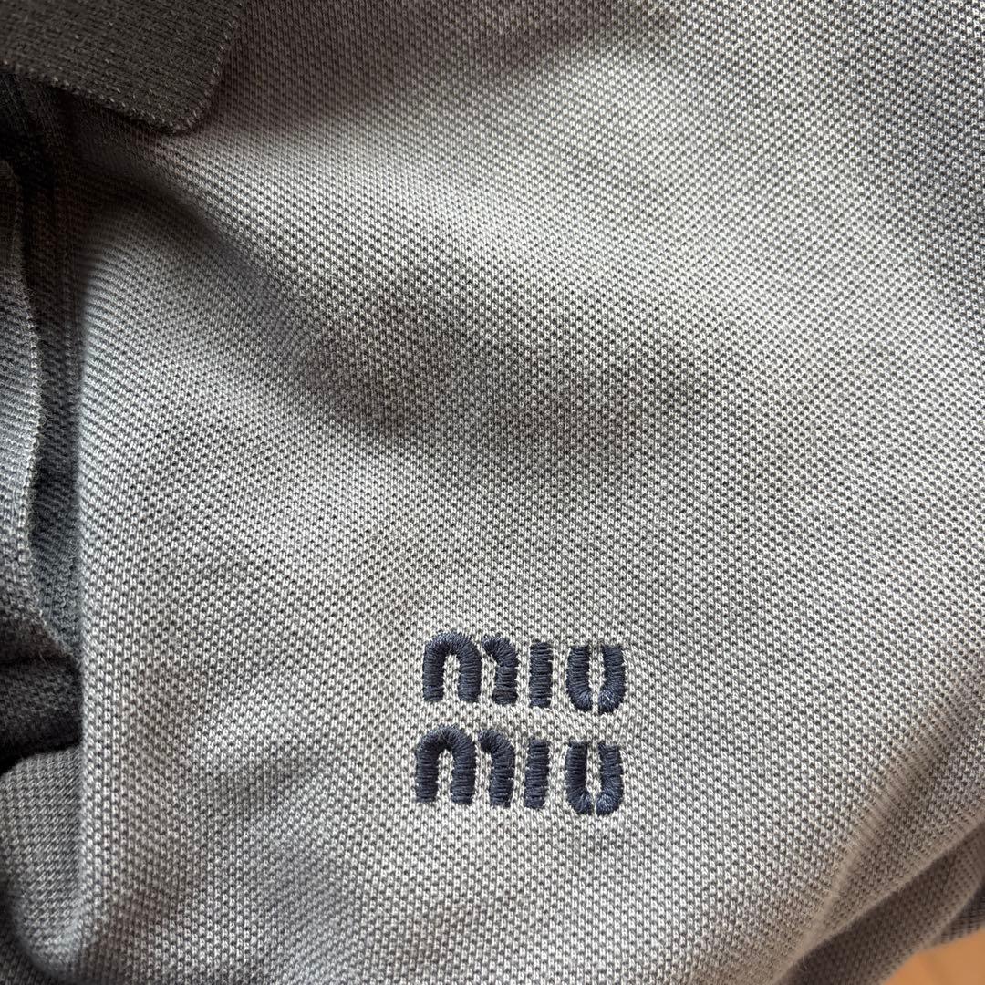 miu miu クロップドポロシャツ