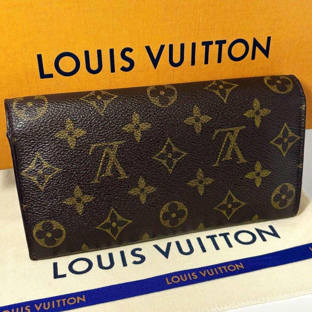 【美品】ルイヴィトン ポルトモネ クレディ モノグラム 長財布 カード入れ サラ