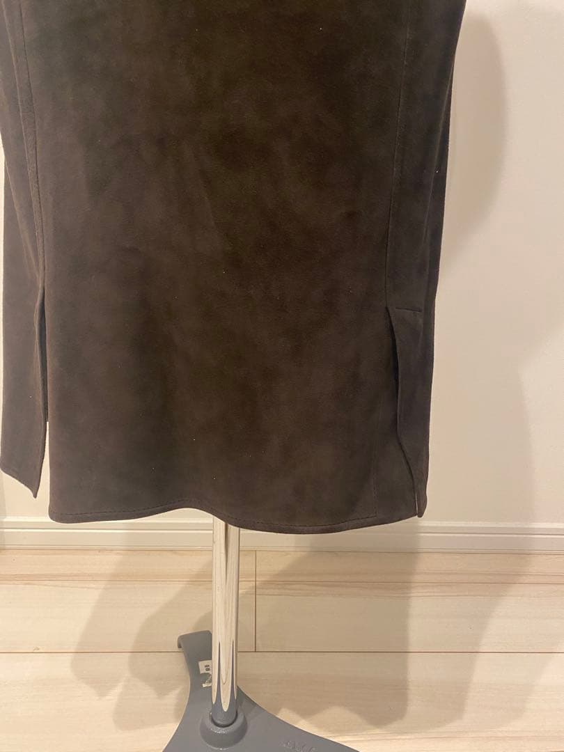 エルメス　スエード　タイトスカート（ミディアム丈）