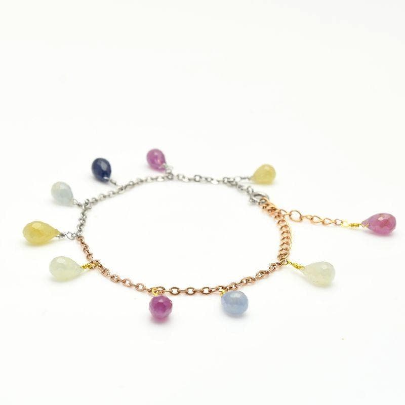 サファイア ドロップ マルチカラー ブレスレット 【M_10】 MAHALO
