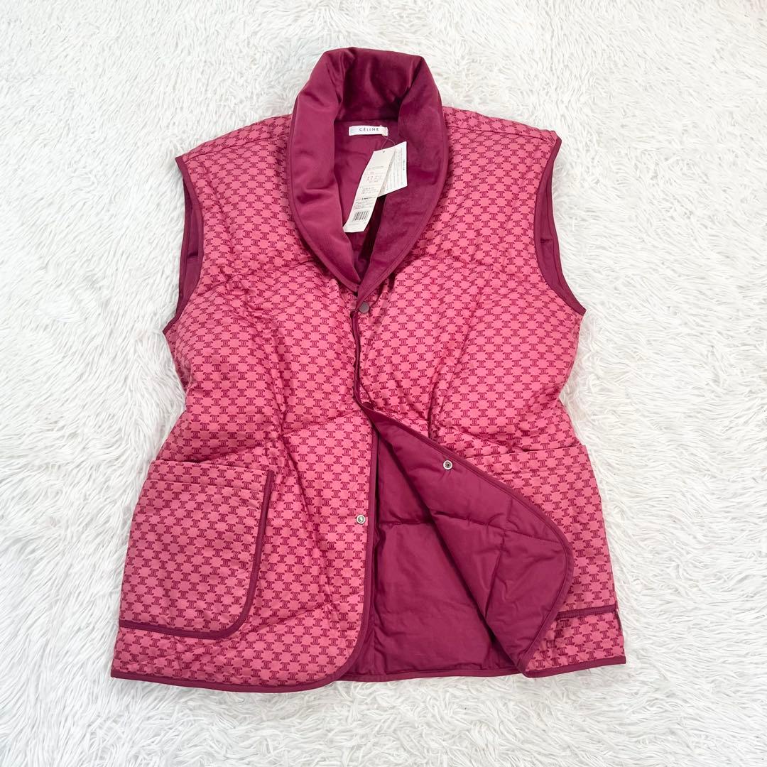 未使用タグ付♡CELINEマカダム トリオンフ 西川ダウン ベスト ルームウェア