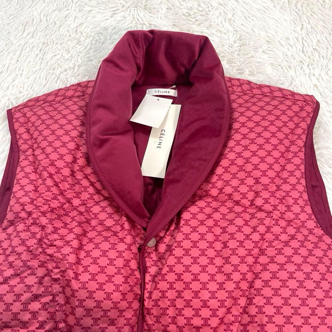 未使用タグ付♡CELINEマカダム トリオンフ 西川ダウン ベスト ルームウェア
