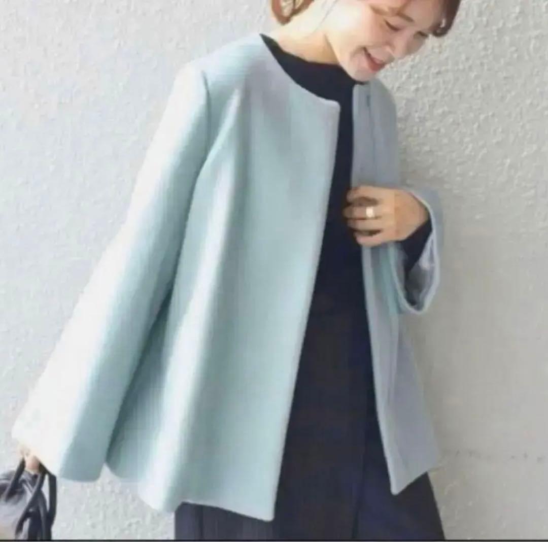 【専用】SHIPS ノーカラー ショート コート　Mの方も大丈夫です