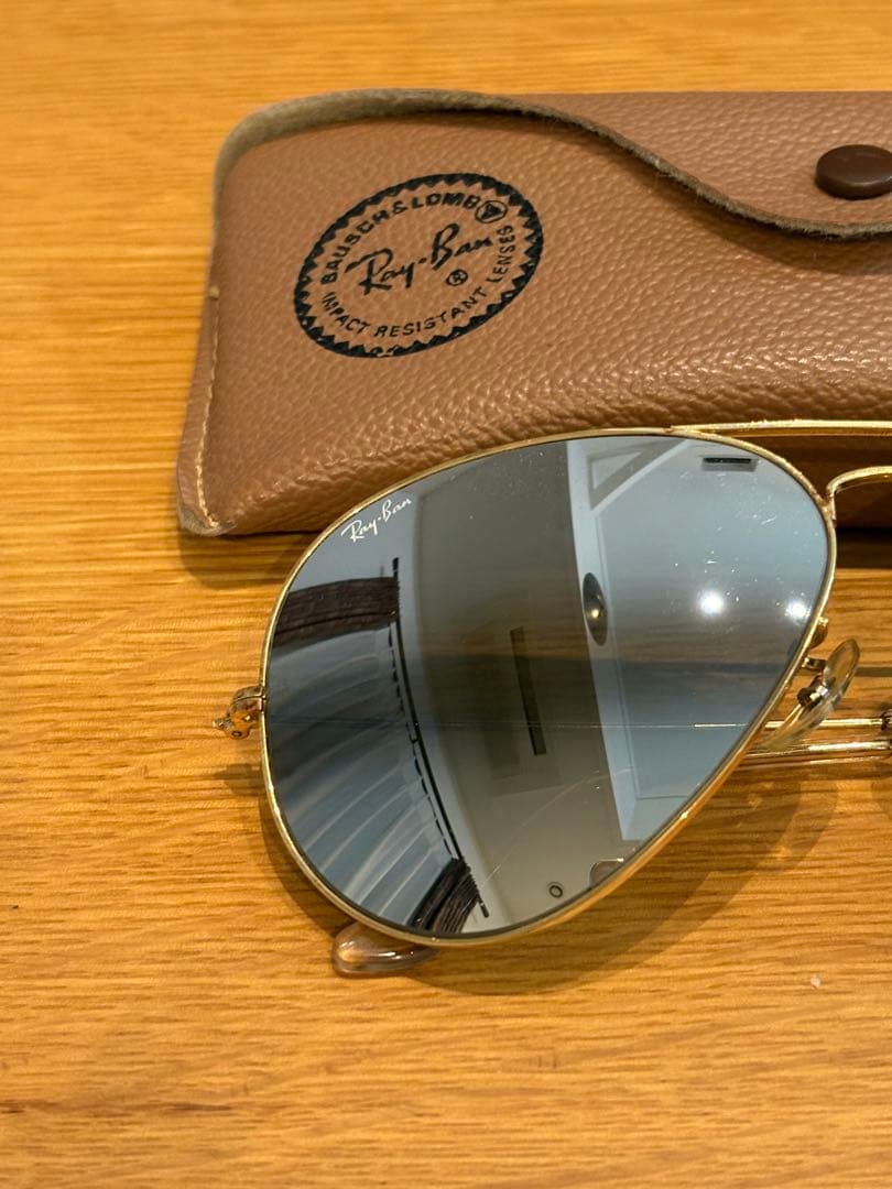 廃盤　B&L Ray-Ban Aviator サングラス ミラーレンズ 62mm