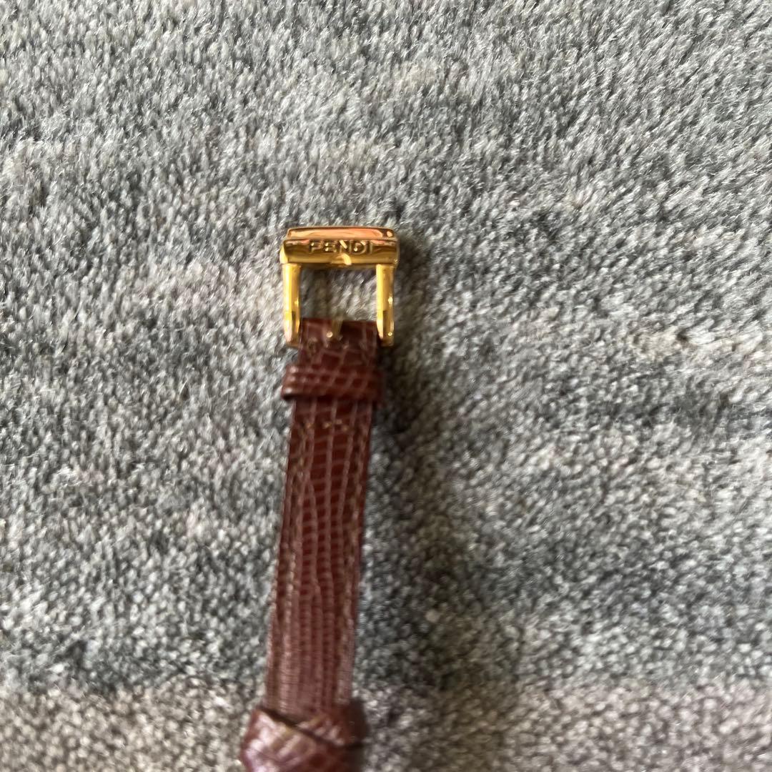 FENDIフェンディ腕時計茶ベルトのみ付属品なし電池交換済み