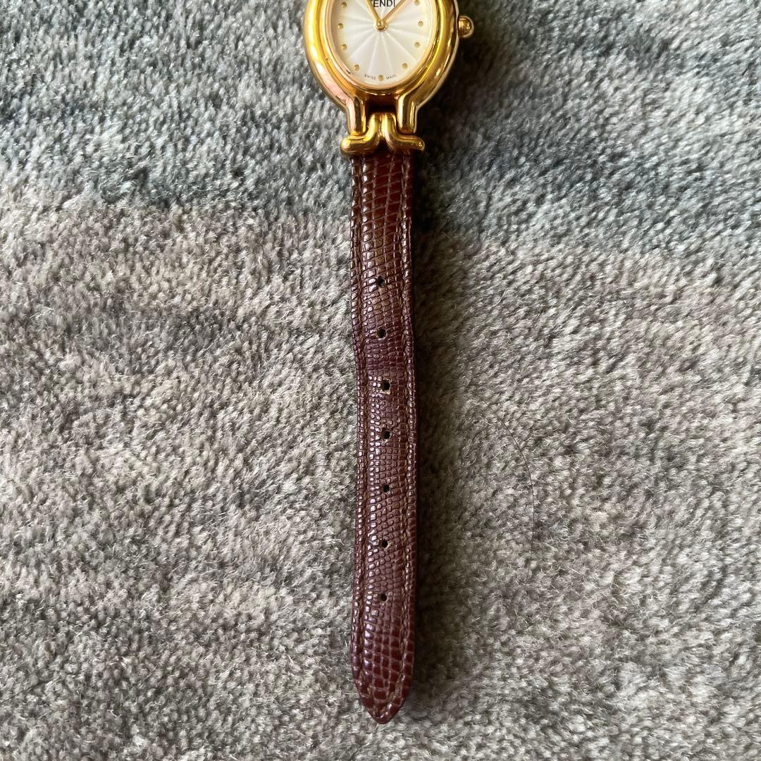 FENDIフェンディ腕時計茶ベルトのみ付属品なし電池交換済み
