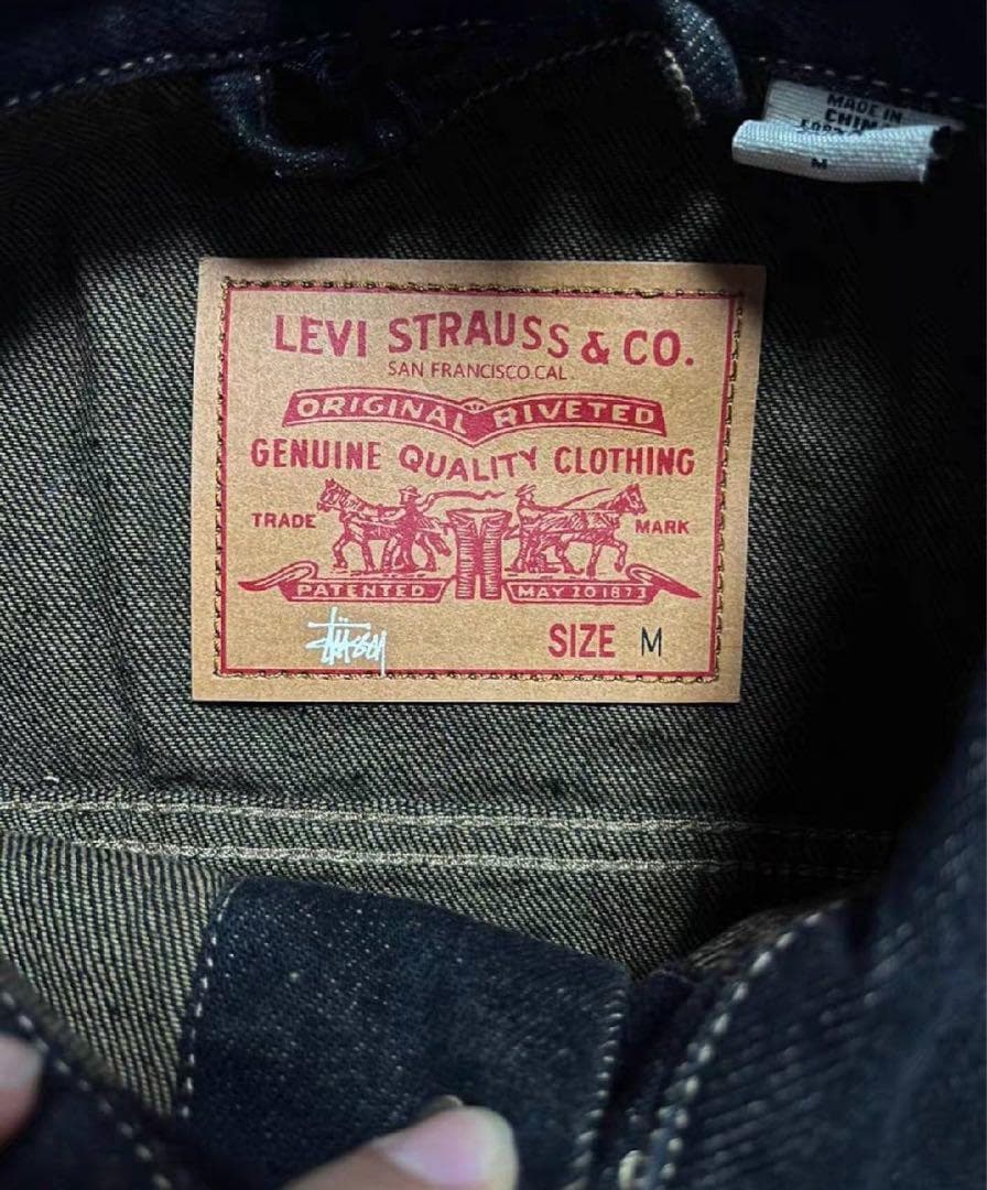 ジャケット・アウター Stussy x levi's Crispy Rinse Trucker M