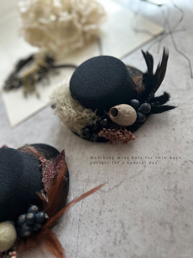 Ｓ様orderページ⭐︎ twin boysミニ帽子 双子　兄弟