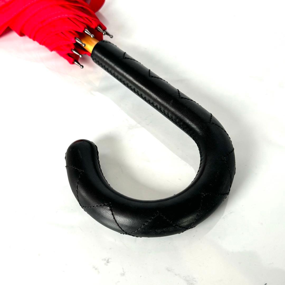 【希少】シャネル　マトラッセ　ココマーク　傘　レッド