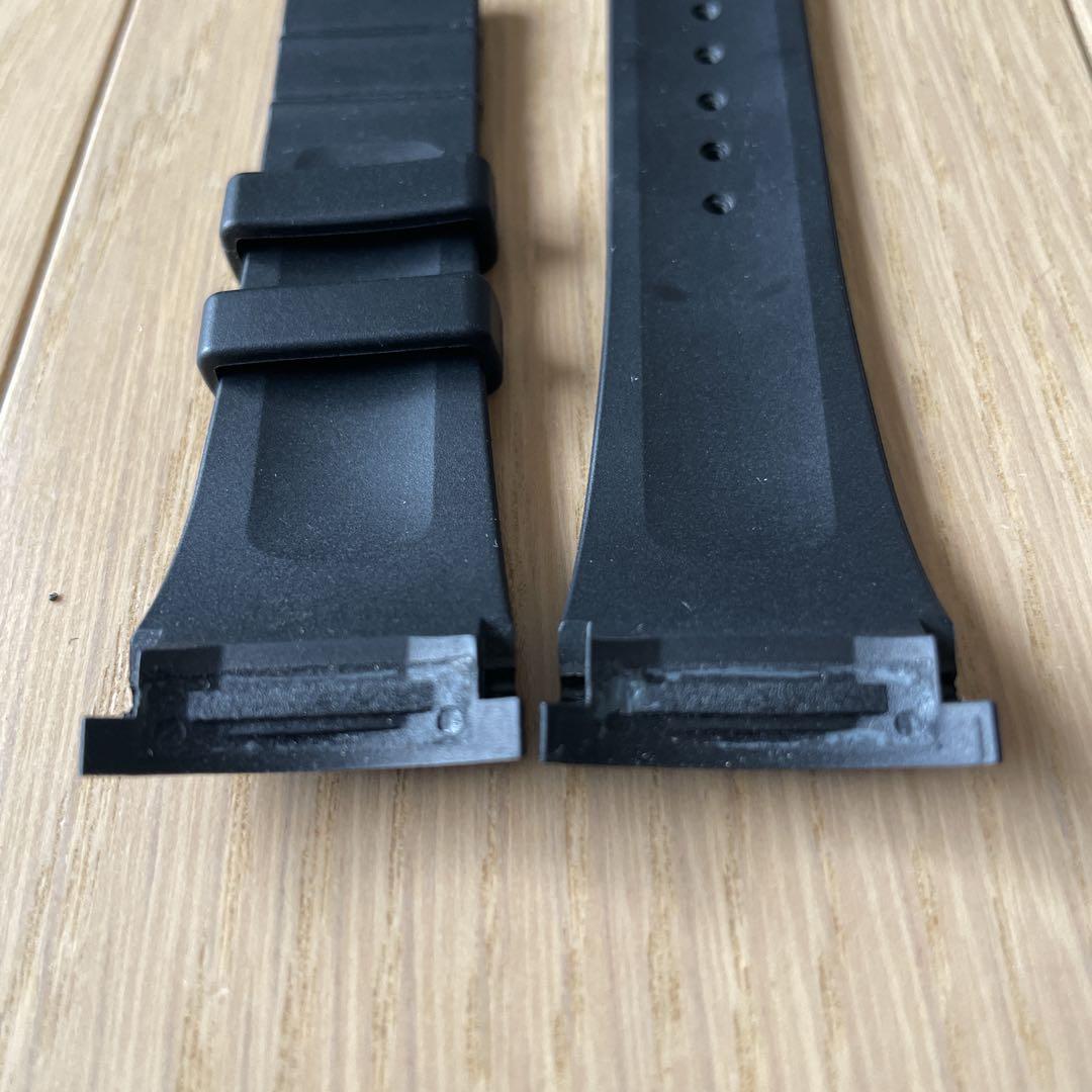 エドックスEDOX ラバーストラップDバックル用クロノオフショア1 中古ブラック