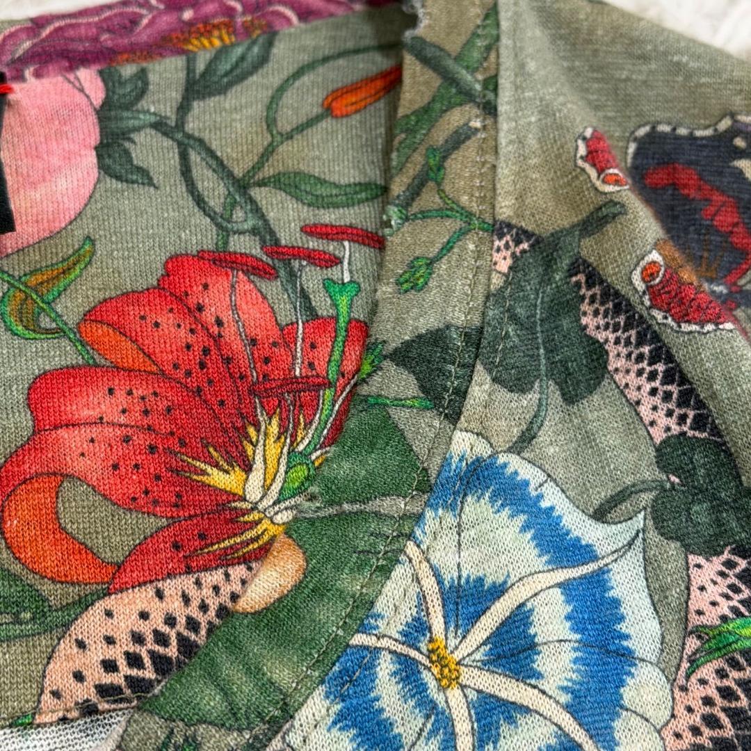 16725✨GUCCI 17AW Flora Snake Print Tシャツ