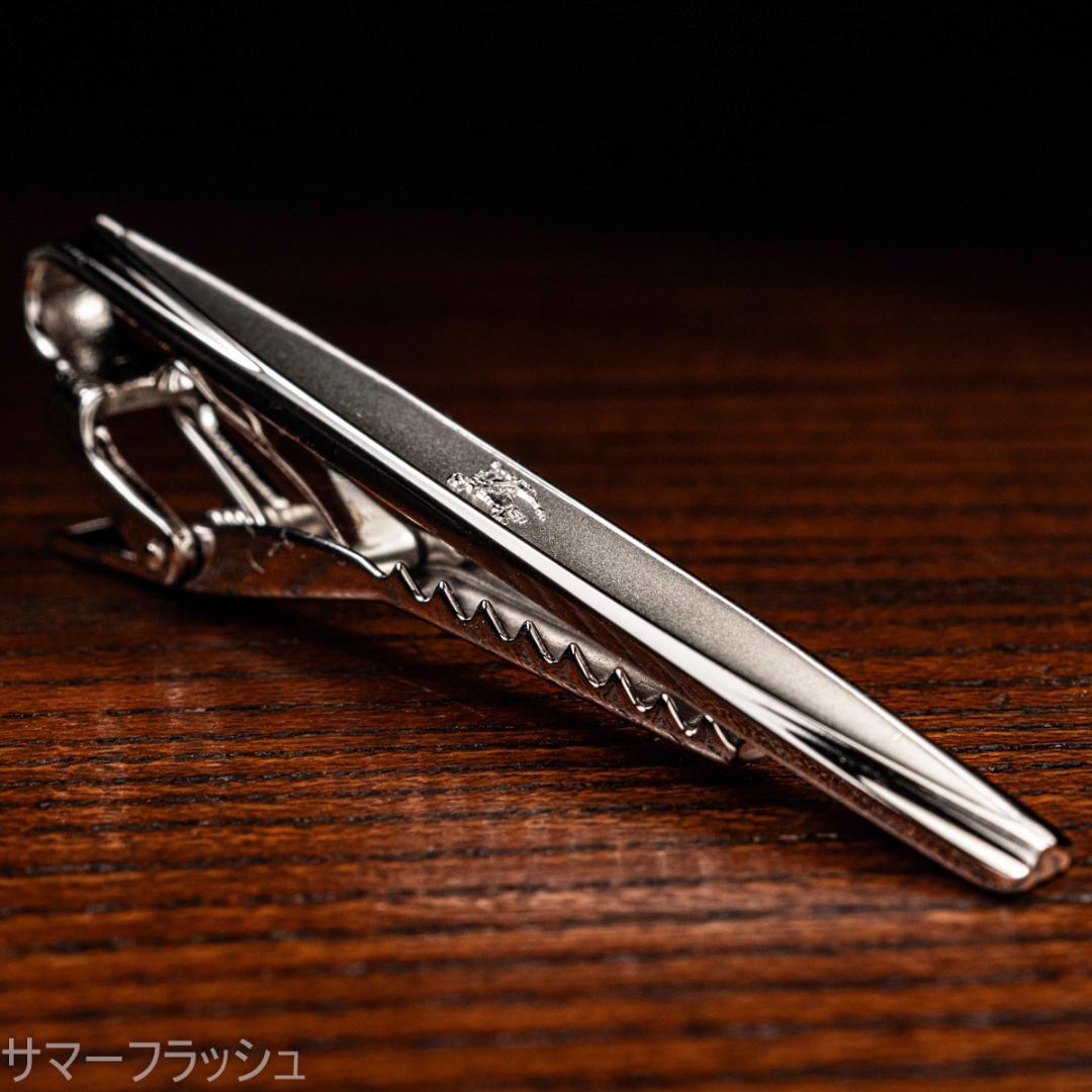 一生モノの逸品 箱有 バーバリー シルバーカラーネクタイピン Burberry