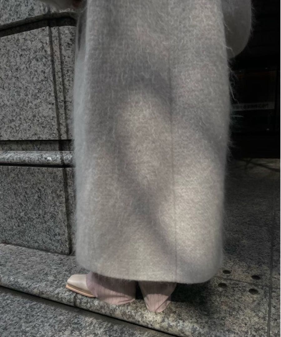 ジャケット・アウター Ameri)DEFORMATION COLLAR SHAGGY COAT