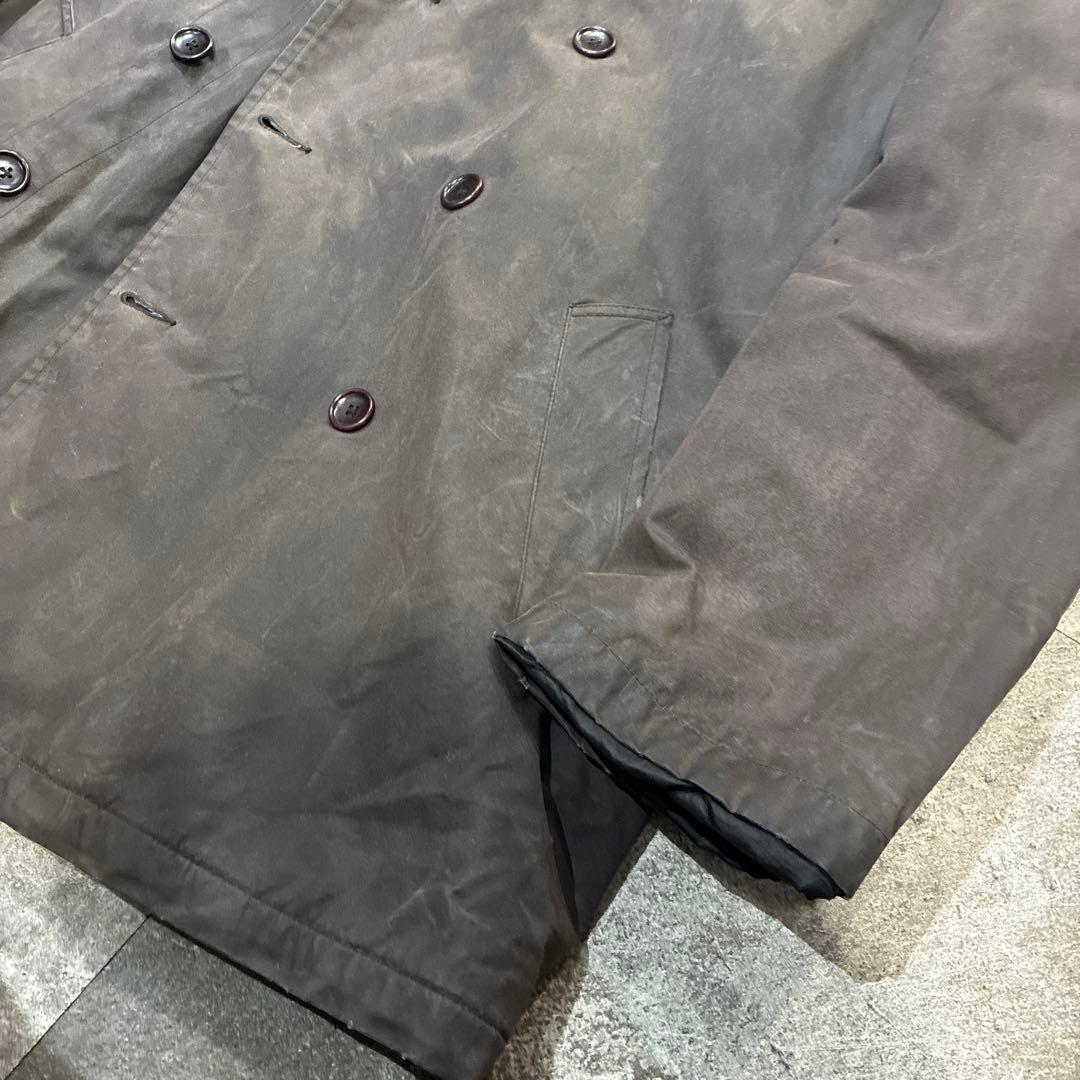 古着 POLO RALPH LAUREN フェード オイルドジャケット Pコート