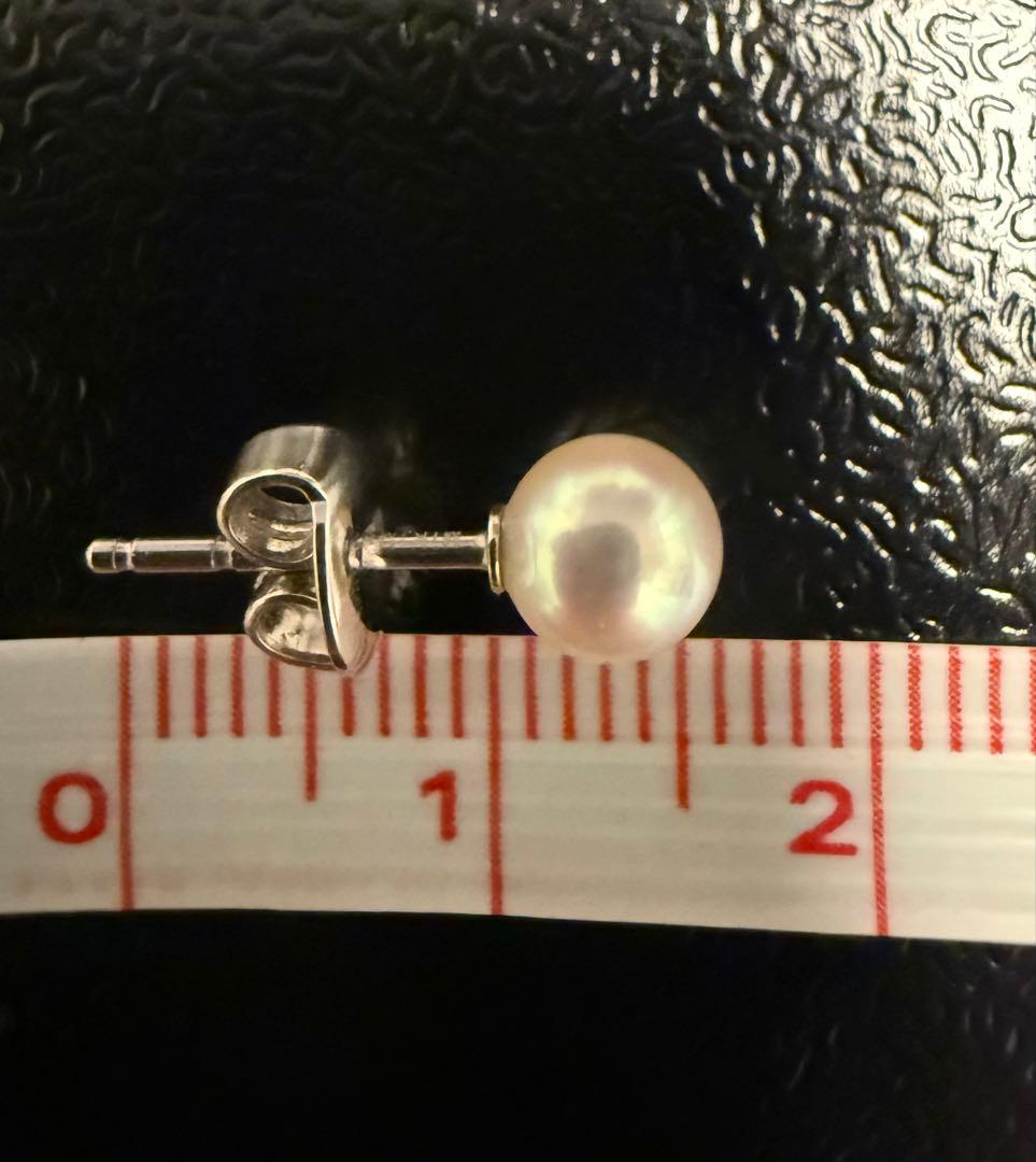 【1/30迄値下げ】MIKIMOTO 真珠 ピアス K18WG 5mm片耳 箱付