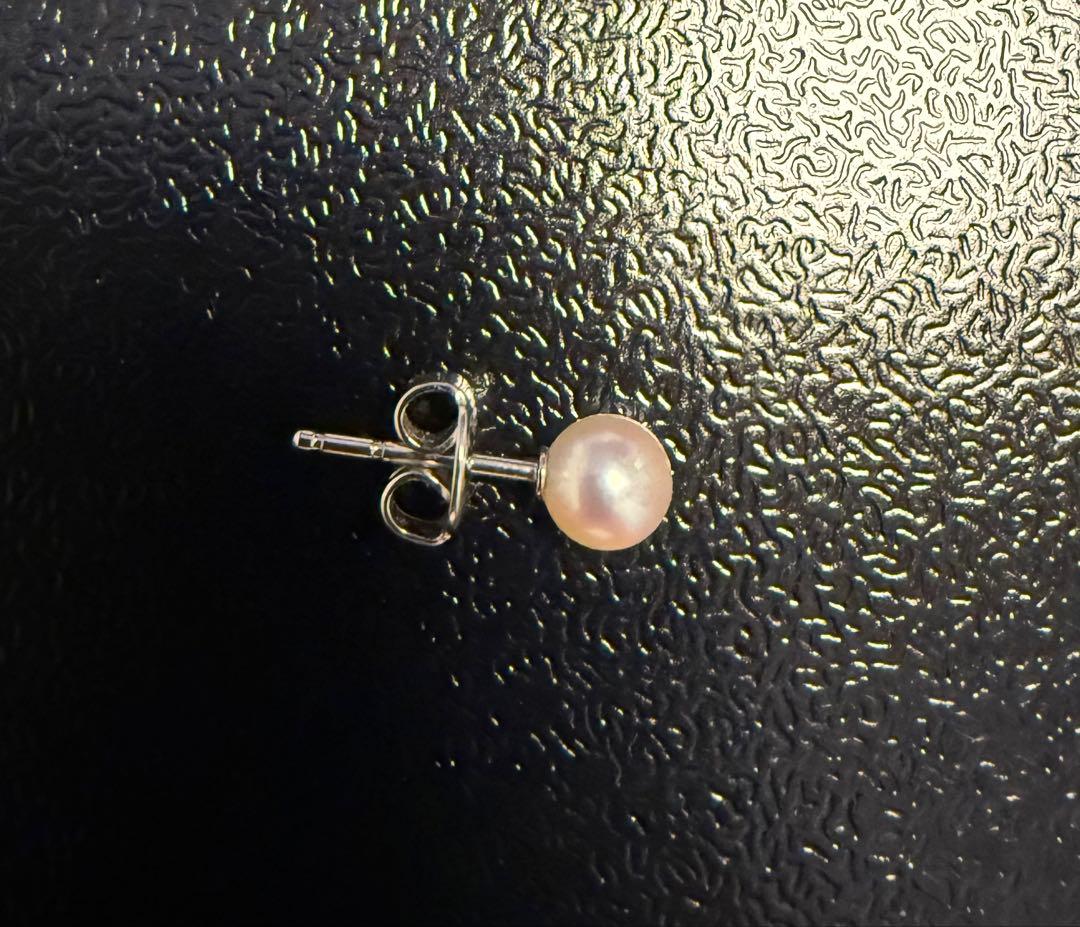 【1/30迄値下げ】MIKIMOTO 真珠 ピアス K18WG 5mm片耳 箱付