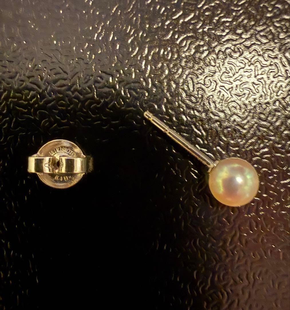 【1/30迄値下げ】MIKIMOTO 真珠 ピアス K18WG 5mm片耳 箱付