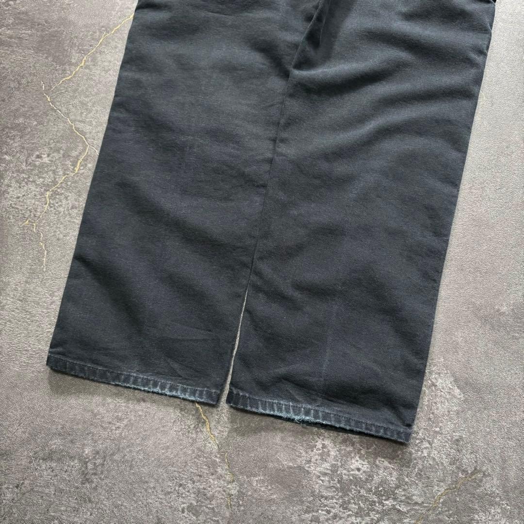 美品USA製カーハートダブルニーダックパンツブラック黒W35L31古着ワーク