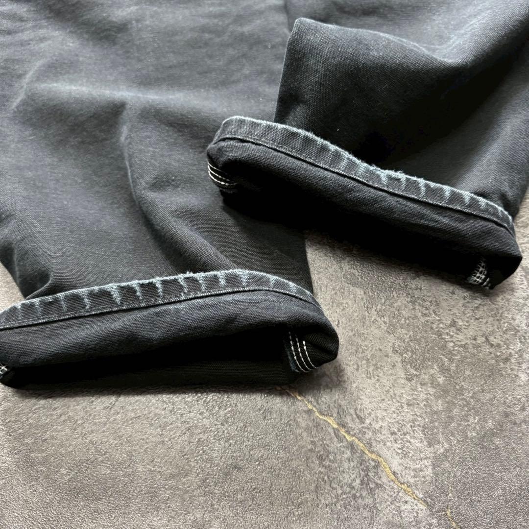 美品USA製カーハートダブルニーダックパンツブラック黒W35L31古着ワーク