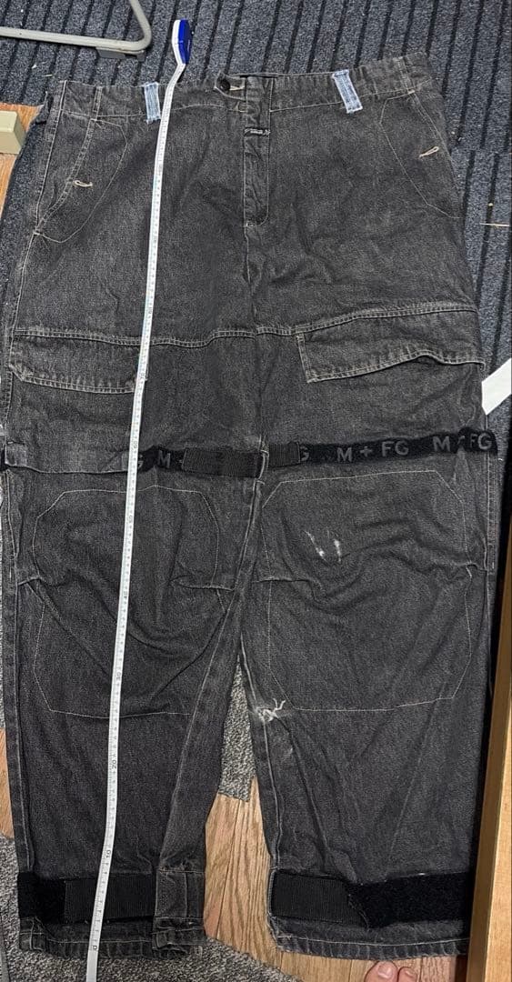 ち*こ様 ジルボー　シャトルパンツ　 ブラックデニム b-boy w112cm