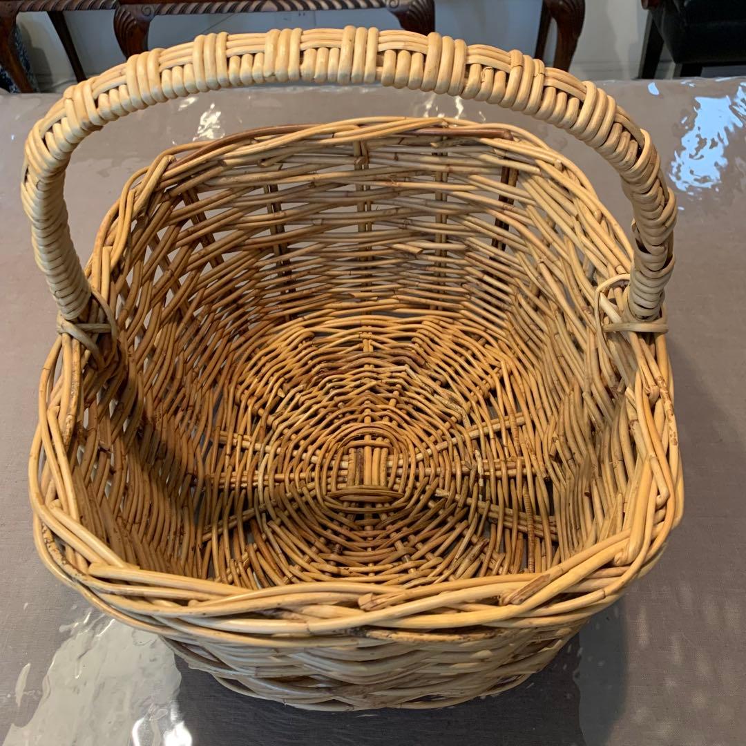 【AUSTRALIA】アラログ　籐かご　バスケット　大きなサイズ　ヴィンテージ