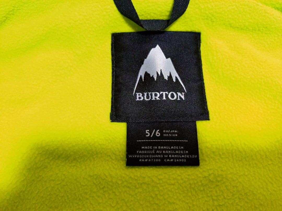 BURTON　子ども用スノーボードウェア　上下セット110cm、120cmピンク