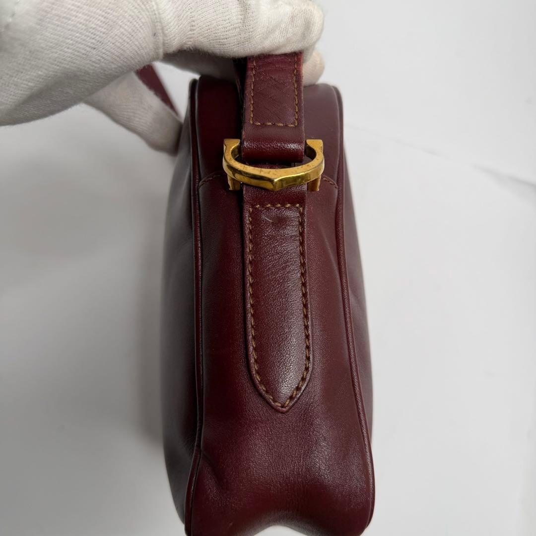 【美品✨️】カルティエ マストライン ショルダーバッグ レザー ゴールド金具