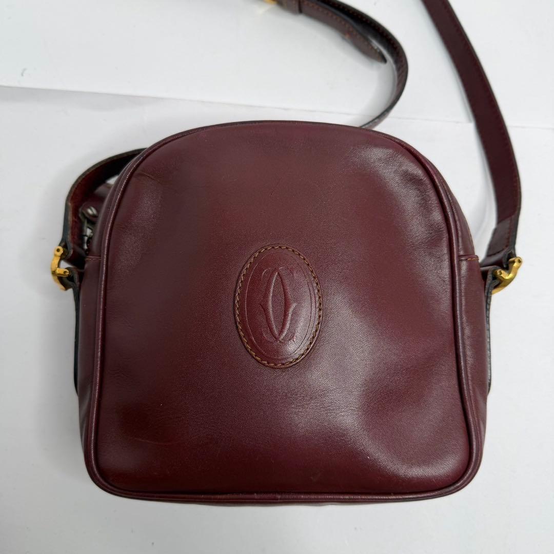 【美品✨️】カルティエ マストライン ショルダーバッグ レザー ゴールド金具