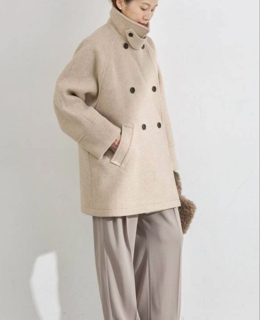 美品　IENA イエナ　ダブルブレストハーフコート