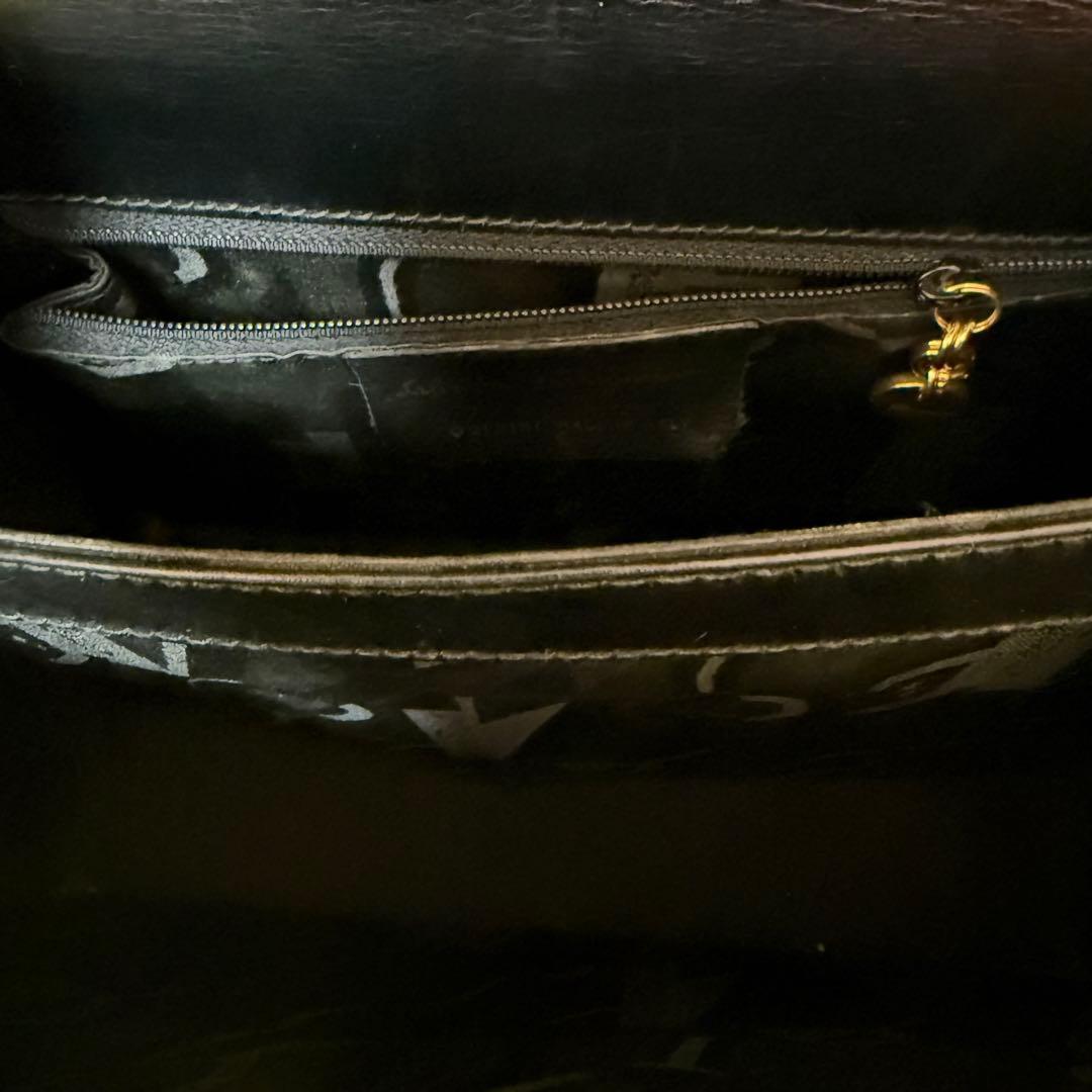 Ferragamo ガンチーニ ハンドバッグ 黒 ブラック【ショルダーなし】