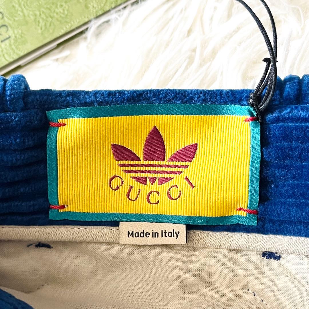 【新品タグ付き】グッチ×アディダス　パンツ　コーデュロイ　ホースビット　3ライン