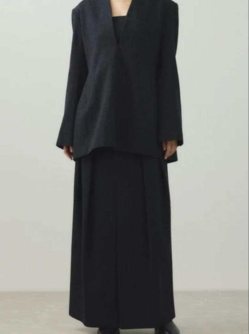 新品タグ付【EMOELLE】ウールコットンジャケットライクブラウス