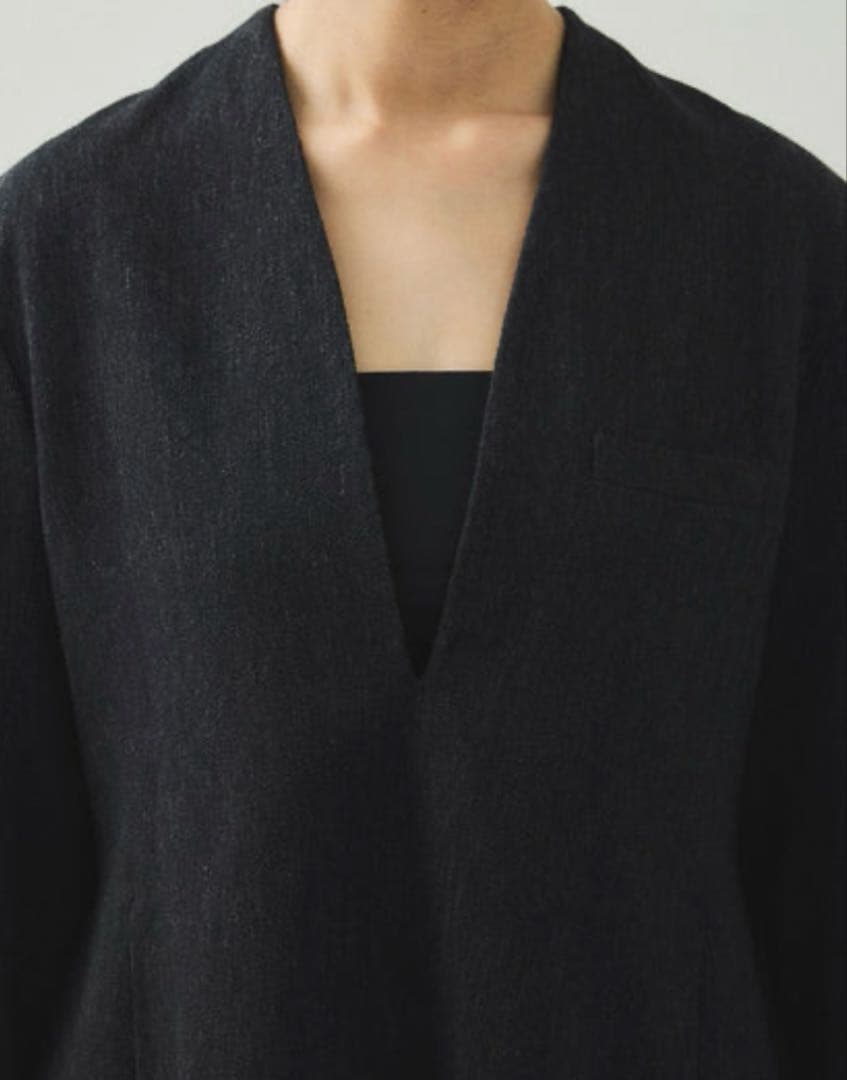 新品タグ付【EMOELLE】ウールコットンジャケットライクブラウス