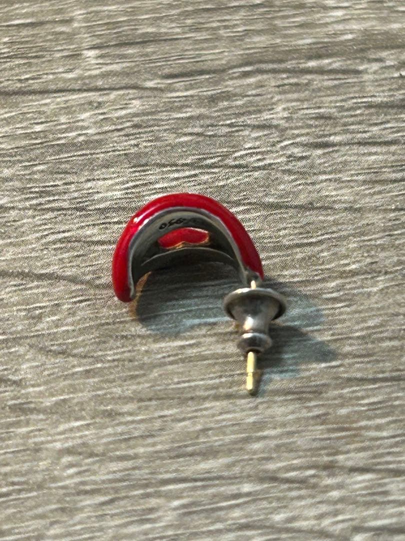 Yohji Yamamoto片耳ピアス　レッド　ヒップホップ　モード