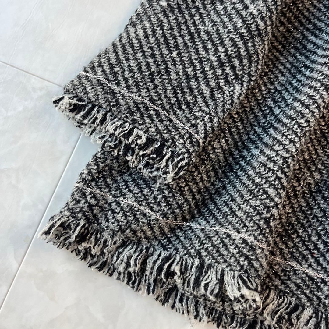 美品✨SLOBE IENA パールボタン ノーカラーツイードカーディガン