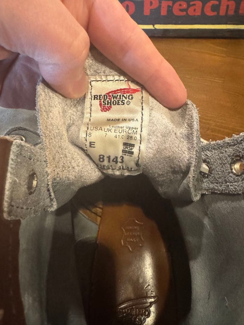 希少　廃盤　RED WING 8143 6インチ Slate Blue8E