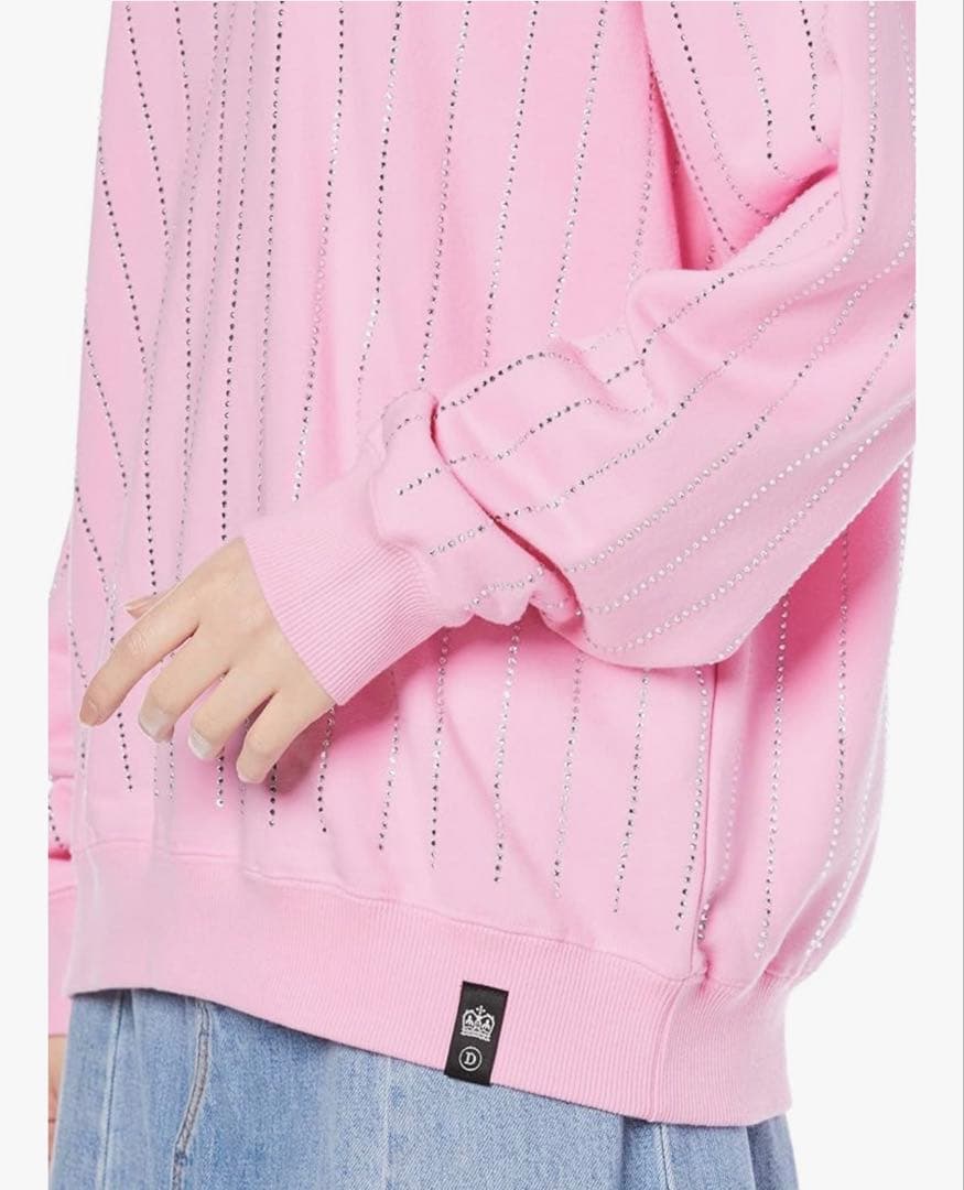 ダブルスタンダードクロージング　ストライプ ラインストーン　スウェット