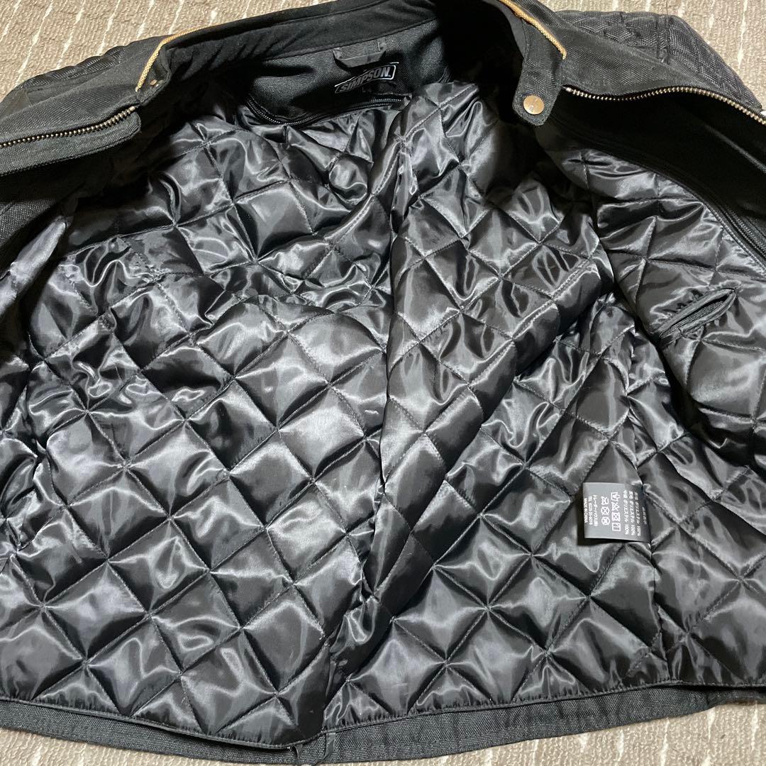 SIMPSON Lサイズ バイクジャケット 黒/金