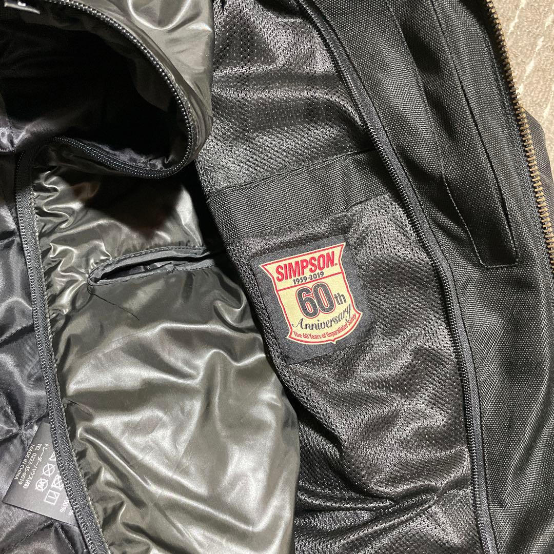 SIMPSON Lサイズ バイクジャケット 黒/金