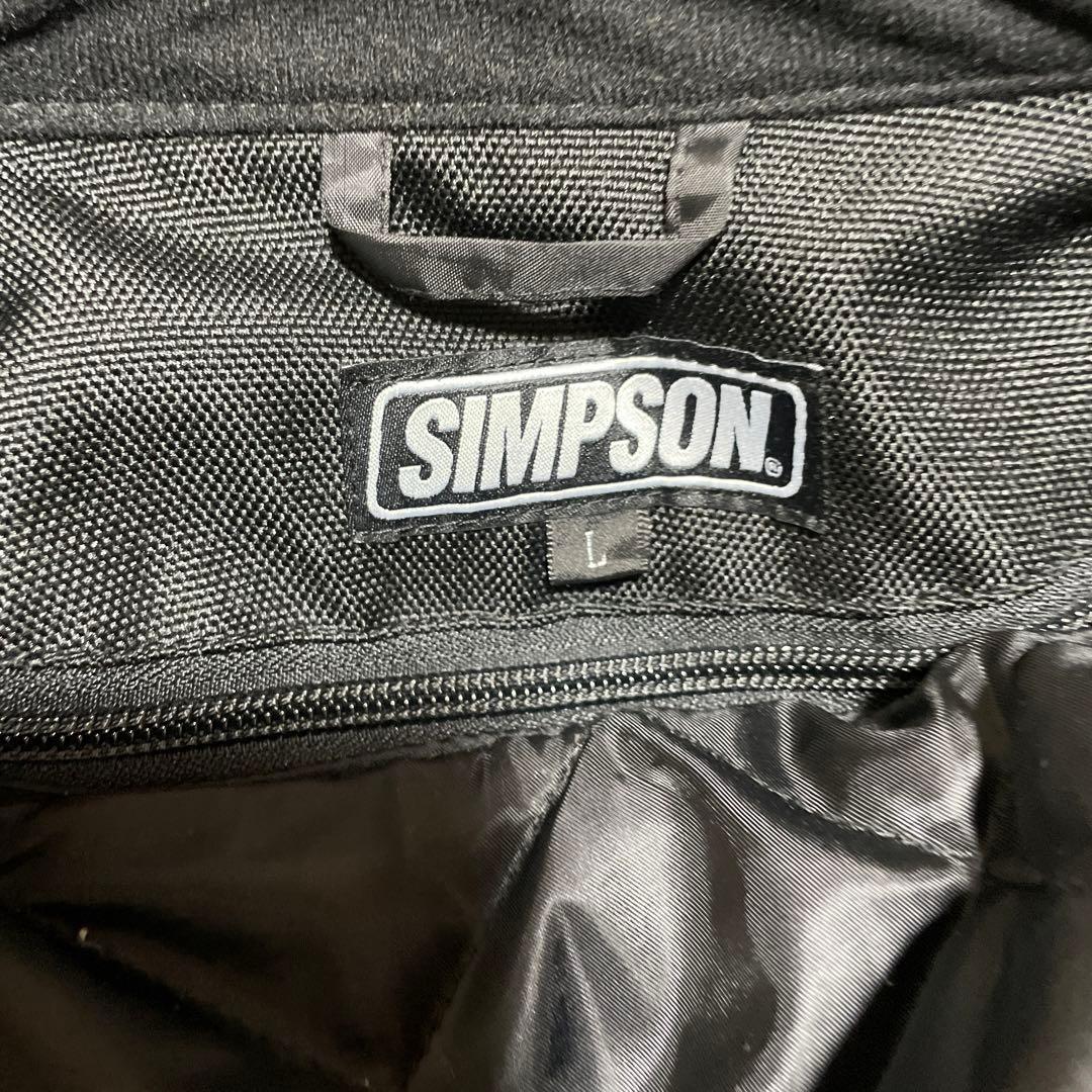SIMPSON Lサイズ バイクジャケット 黒/金