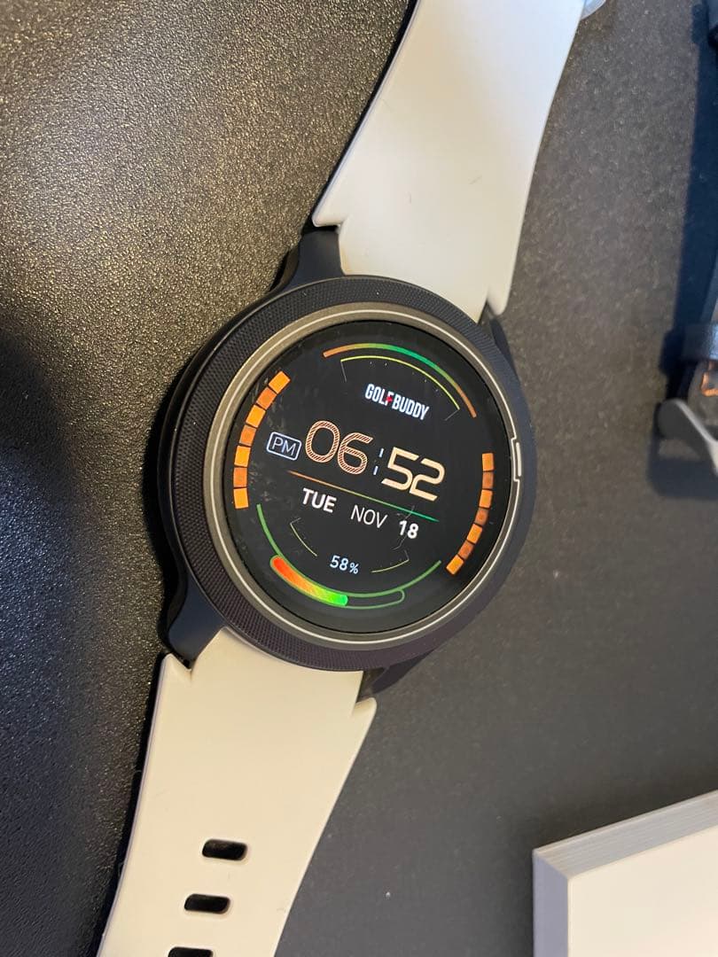 GOLFBUDDY dimw12GPSナビウォッチ ホワイト/ブラック