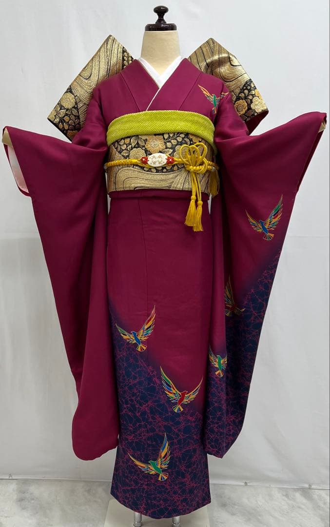 斎藤三才　作家物　金彩加工　振り袖　フルセット　長襦袢　成人式　全通袋帯　731